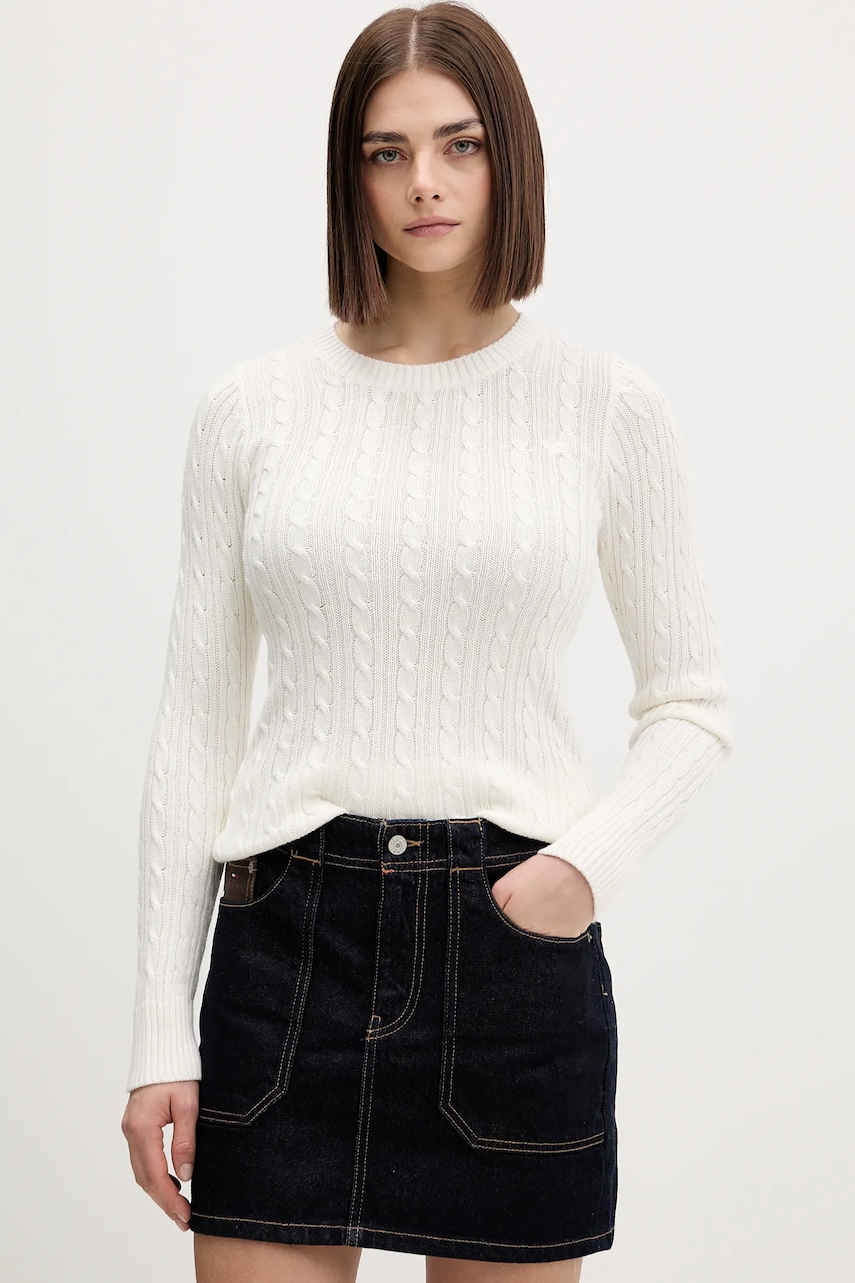 Svetr Hollister Co. dámský, béžová barva, KI350-5305-101