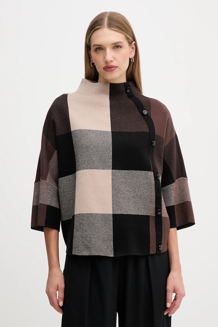 Svetr Joseph Ribkoff dámský, hnědá barva, s pologolfem, 254976