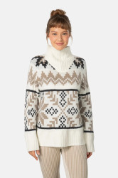 Svetr Kari Traa AMELIA dámský, béžová barva, 623605