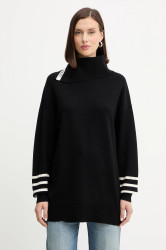 Svetr Liu Jo dámský, černá barva, s pologolfem, TF5218.MS63L