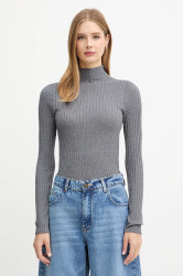 Svetr Liu Jo dámský, šedá barva, s pologolfem, MF5389 MS46J