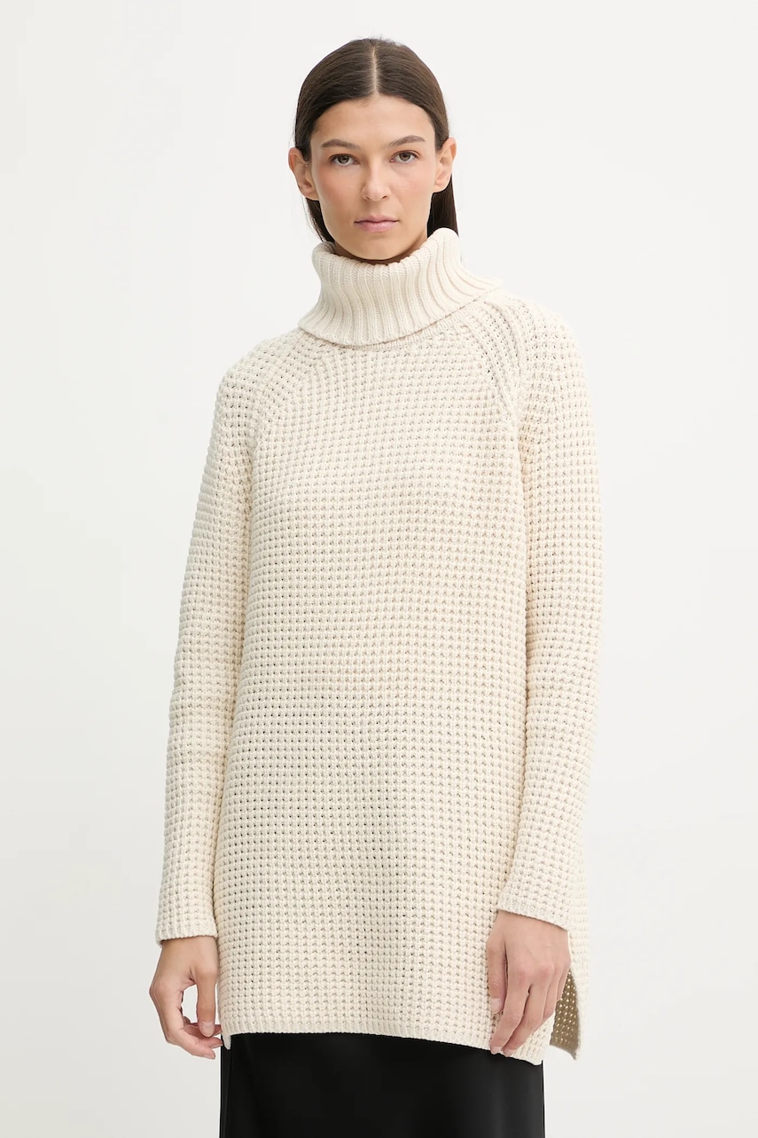 Svetr Marc O'Polo dámský, béžová barva, s golfem, 5000007659