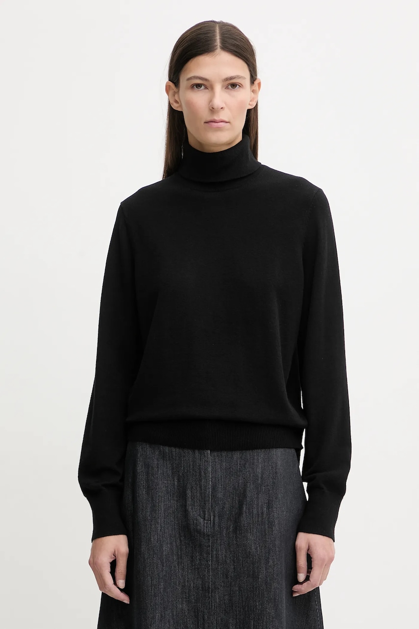 Svetr Marc O'Polo dámský, černá barva, s golfem, 5000007462