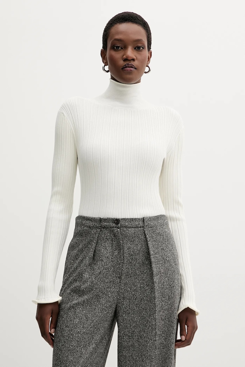 Svetr Marella dámský, béžová barva, s golfem, 2523366092200