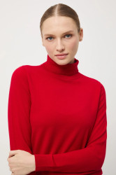 Svetr Medicine dámský, červená barva, s golfem
