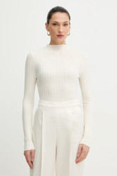 Svetr Morgan dámský, béžová barva, s pologolfem, MROYA