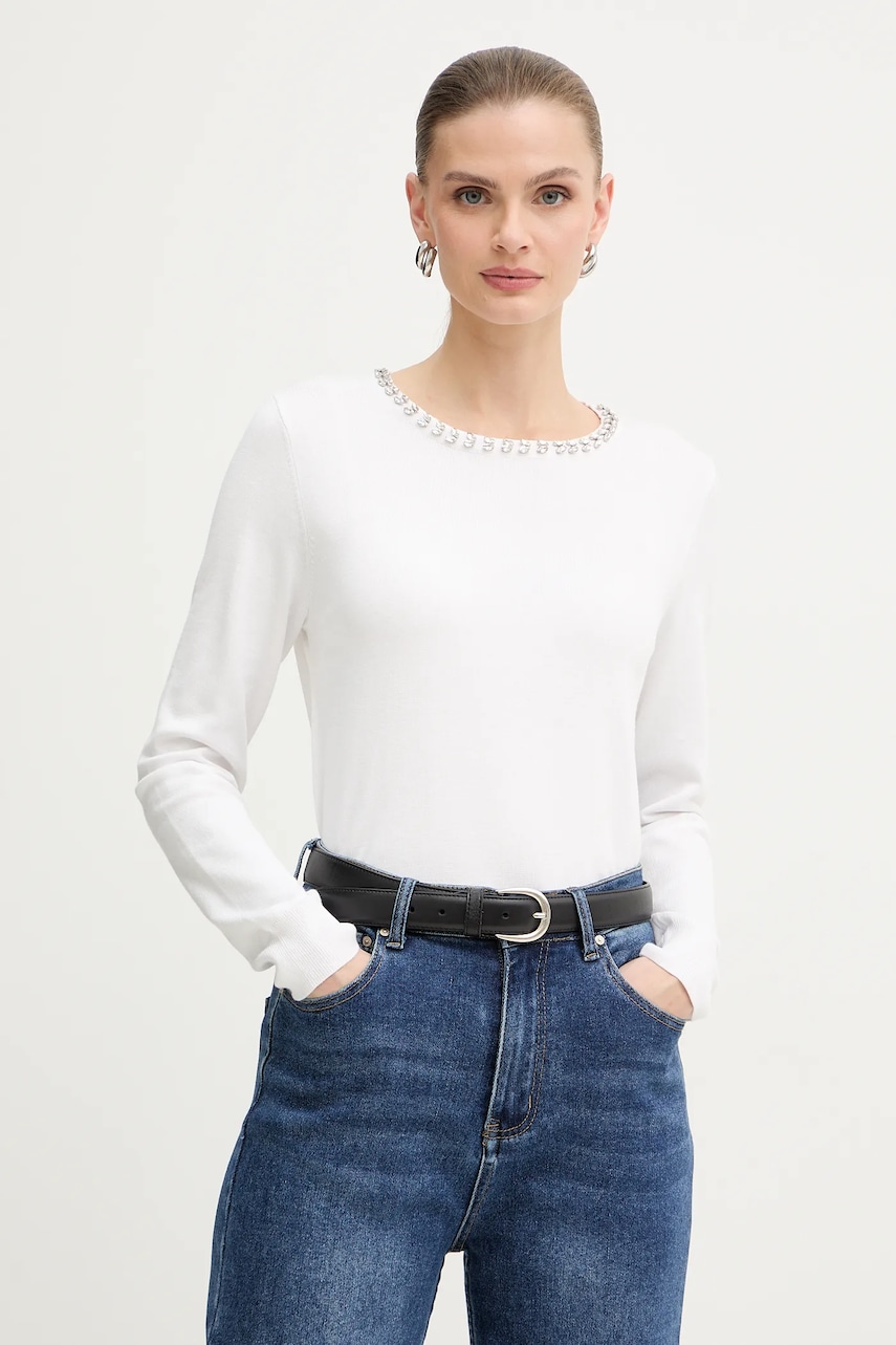 Svetr Morgan dámský, bílá barva, MBUI