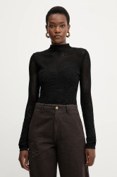 Svetr Patrizia Pepe dámský, černá barva, s pologolfem, 8K0344 K284