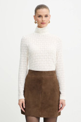 Svetr Pinko dámský, béžová barva, s pologolfem, 105979 A2YI