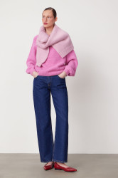 Svetr s alpakovou vlnou Medicine růžová barva