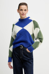 Svetr s příměsí alpakové vlny Tommy Hilfiger modrá barva, WW0WW47464