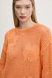 Svetr s příměsí lnu Desigual BRUMA