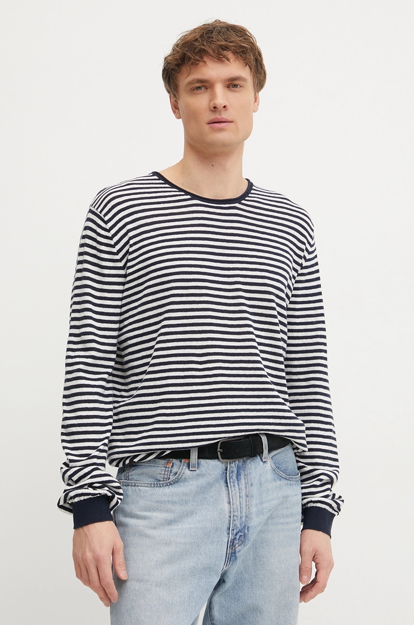 Svetr s příměsí lnu Pepe Jeans LAYNE STRIPES