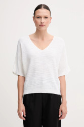 Svetr s příměsí lnu United Colors of Benetton dámský, béžová barva, 115GD10CS