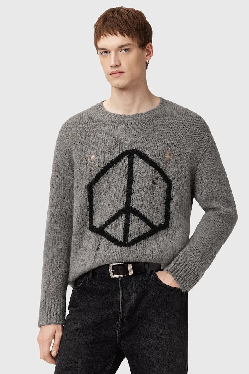 Svetr s příměsí vlny AllSaints MESSAGE