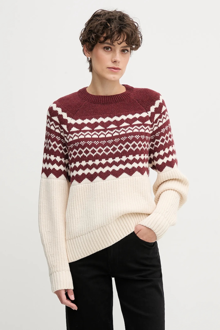 Svetr s příměsí vlny Barbour MABEL červená barva, LKN1684