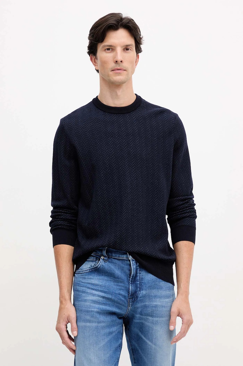 Svetr s příměsí vlny BOSS H-Habito