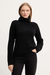 Svetr s příměsí vlny BOSS Orange C_Falodina černá barva, s golfem, 50548937