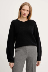 Svetr s příměsí vlny BOSS Orange C_Fenne černá barva, 50548929