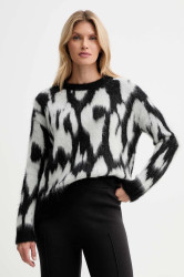 Svetr s příměsí vlny Calvin Klein černá barva, LV044D343G