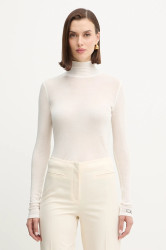 Svetr s příměsí vlny Elisabetta Franchi béžová barva, MD61B56E2