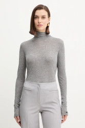 Svetr s příměsí vlny Elisabetta Franchi šedá barva, MD61B56E2