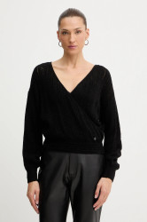 Svetr s příměsí vlny Guess IZABELLA černá barva, W5BR90 Z3HQ0