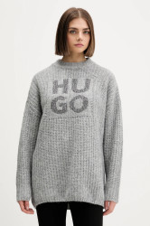 Svetr s příměsí vlny HUGO Sloguis