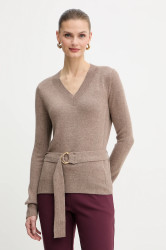 Svetr s příměsí vlny Marciano by Guess AFRAH hnědá barva, 5BGR23 5893Z