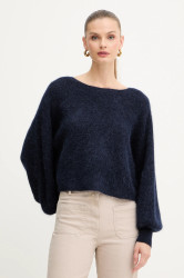 Svetr s příměsí vlny Marella tmavomodrá barva, 2523366384200