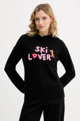 Svetr s příměsí vlny MC2 Saint Barth černá barva, SUA002