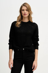 Svetr s příměsí vlny Sisley černá barva, 1WBZL106W