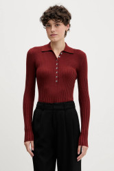 Svetr s příměsí vlny Sisley červená barva, 1QNQL300E