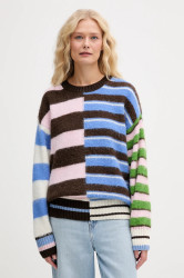 Svetr s příměsí vlny Stine Goya hnědá barva, SG-AW25-K021-2328