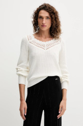 Svetr s příměsí vlny Twinset béžová barva, 252TP3102