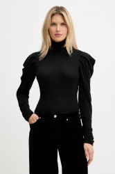 Svetr s příměsí vlny Twinset černá barva, s golfem, 252AT3080