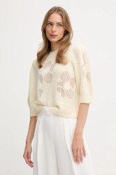 Svetr s příměsí vlny United Colors of Benetton béžová barva, 18L4E10EV