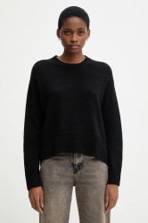 Svetr s příměsí vlny United Colors of Benetton černá barva, 1244D10BC