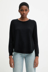 Svetr s příměsí vlny United Colors of Benetton černá barva, 1Y6SD10EG