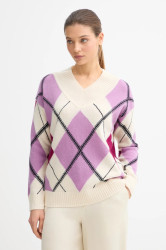 Svetr s příměsí vlny United Colors of Benetton fialová barva, 1444E204E