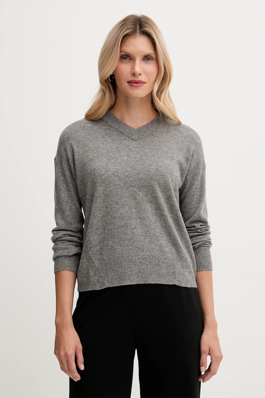 Svetr s příměsí vlny United Colors of Benetton šedá barva, 102HD4032
