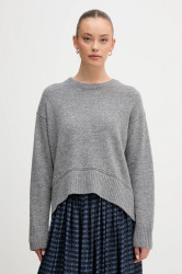 Svetr s příměsí vlny United Colors of Benetton šedá barva, 1244D10BC