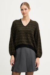 Svetr s příměsí vlny United Colors of Benetton zelená barva, 1012E403C