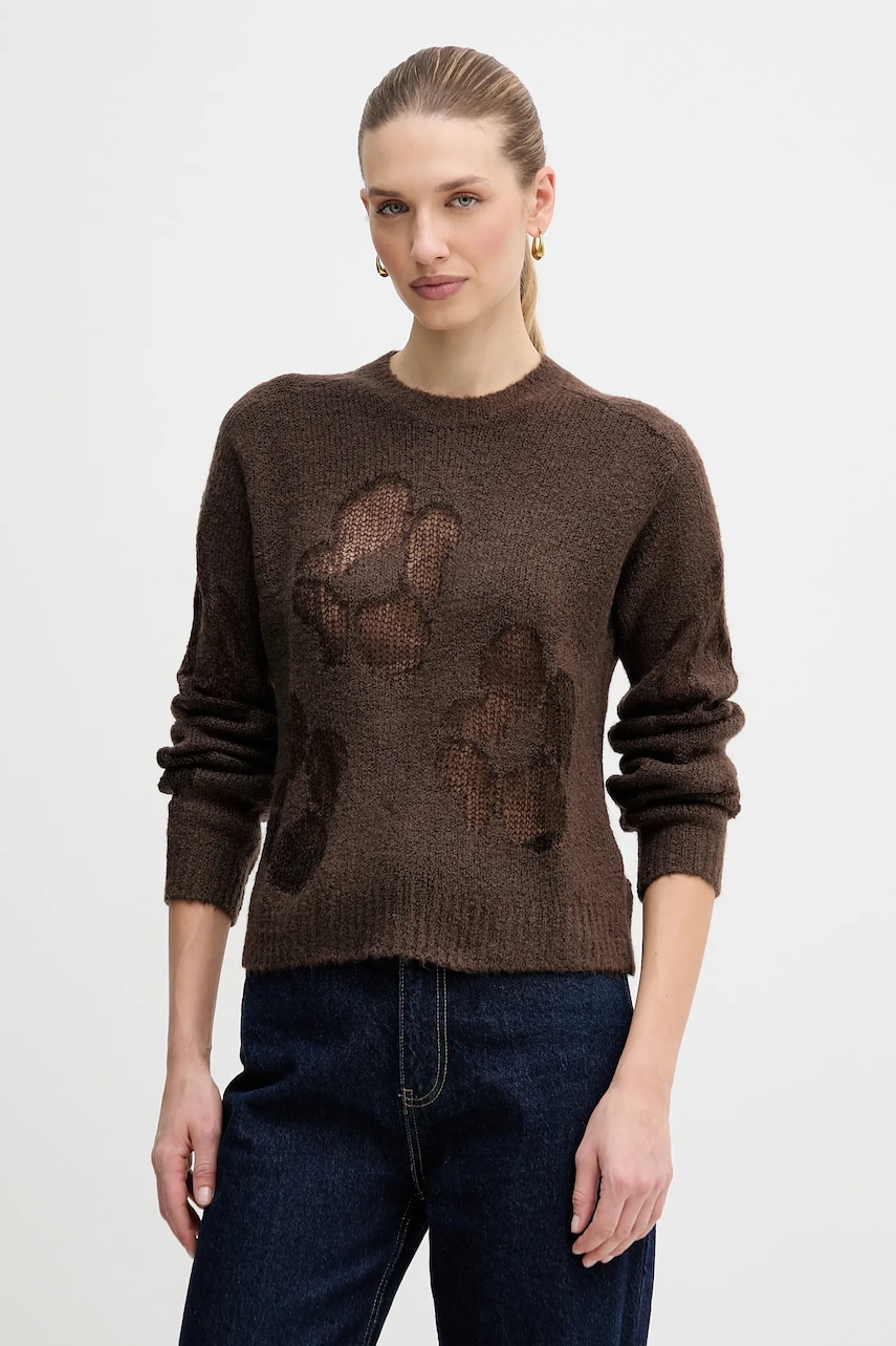 Svetr s příměsí vlny United Colors of Benetton zelená barva, 18L4E10EW