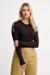 Svetr Sessun dámský, hnědá barva, 25109028