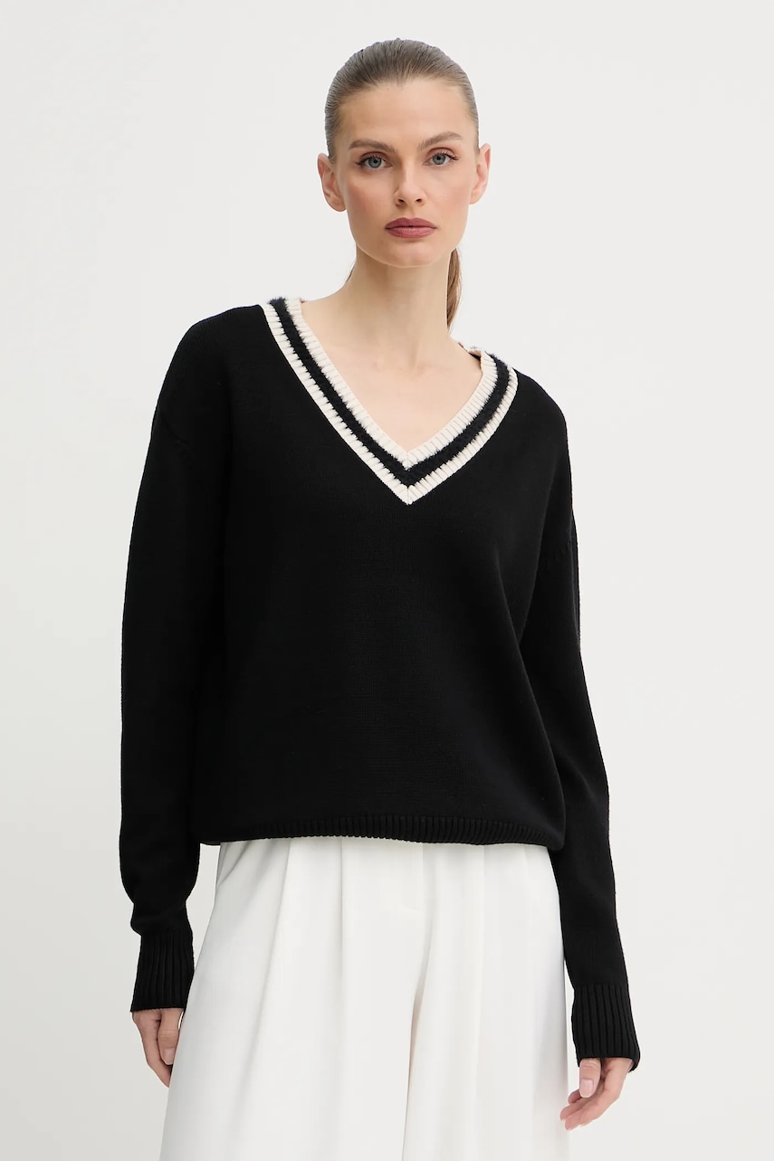 Svetr Silvian Heach OLIVIER dámský, černá barva, GPA25287MA