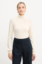 Svetr Silvian Heach SESIN dámský, béžová barva, s golfem, GPA25036LU