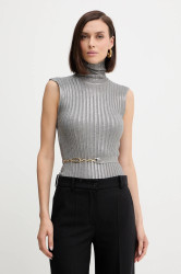 Svetr Simona Corsellini dámský, šedá barva, s golfem, A25CPMGP0601