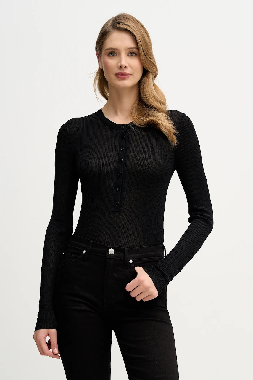 Svetr Sisley dámský, černá barva, 19EQM2024