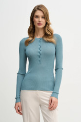 Svetr Sisley dámský, tyrkysová barva, 19EQM2024